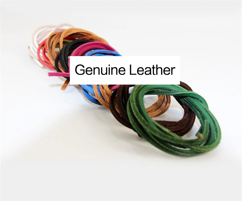 80cm-180cm Genuine Leather shoelaces 1 Pair Of Rawhide Leather Shoelaces Shoestrings Boot Shoe Laces wholesale drop shipping thumbnail 6