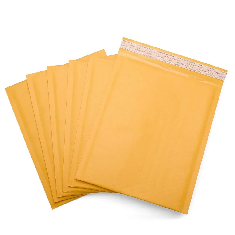 10PCS/7sizes Kraft Paper Bubble Envelopes Padded Mailers Shipping Envelope self seal Shipping Packaging Bag Courier Storage Bags thumbnail 2