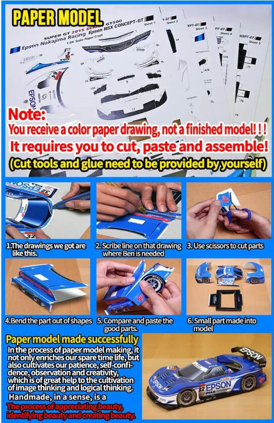 TIE interceptor DIY Handcraft PAPER MODEL KIT Handmade Toy Puzzles thumbnail 2