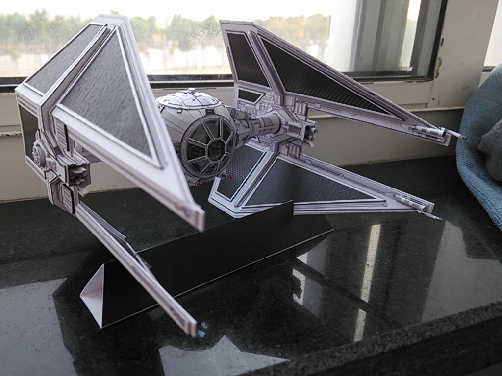 TIE interceptor DIY Handcraft PAPER MODEL KIT Handmade Toy Puzzles thumbnail 6
