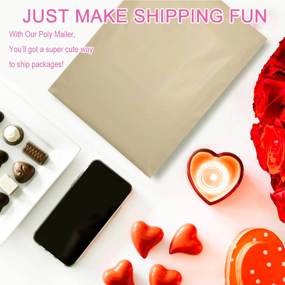 10pcs Light Pink Poly Mailer Self Adhesive Post Mailing Package Mailer Glue Seal Postal Bag Gift Bags Courier Storage Bags thumbnail 6