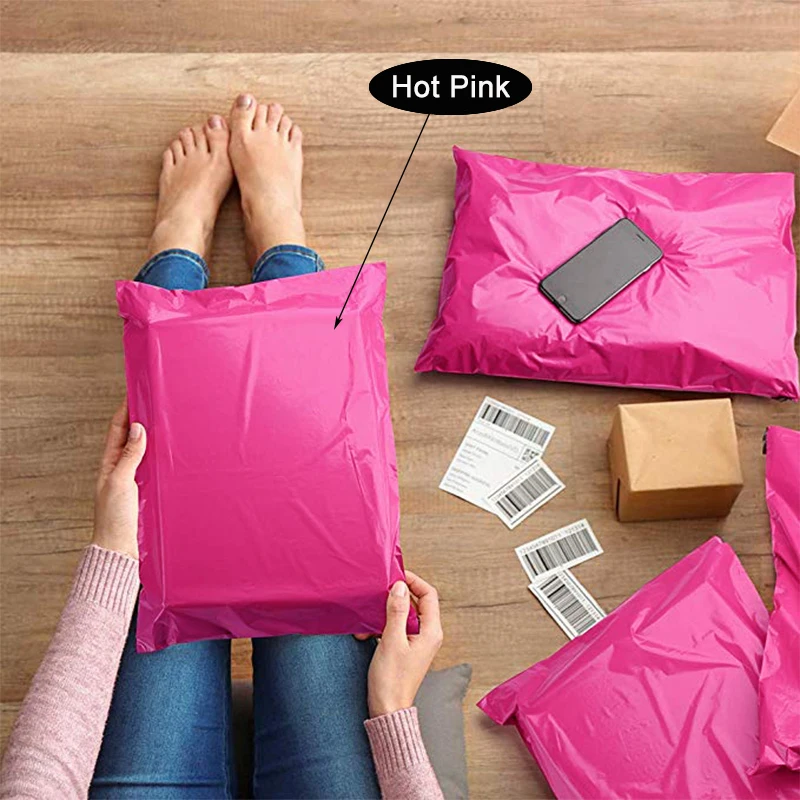 10pcs Light Pink Poly Mailer Self Adhesive Post Mailing Package Mailer Glue Seal Postal Bag Gift Bags Courier Storage Bags thumbnail 5