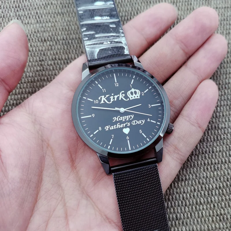 Personalized Free Engrave with Your Name Logo Men Lady Wristwatch Water Resistant 3ATM Customized Man's Woman's Wrist Watches thumbnail 2