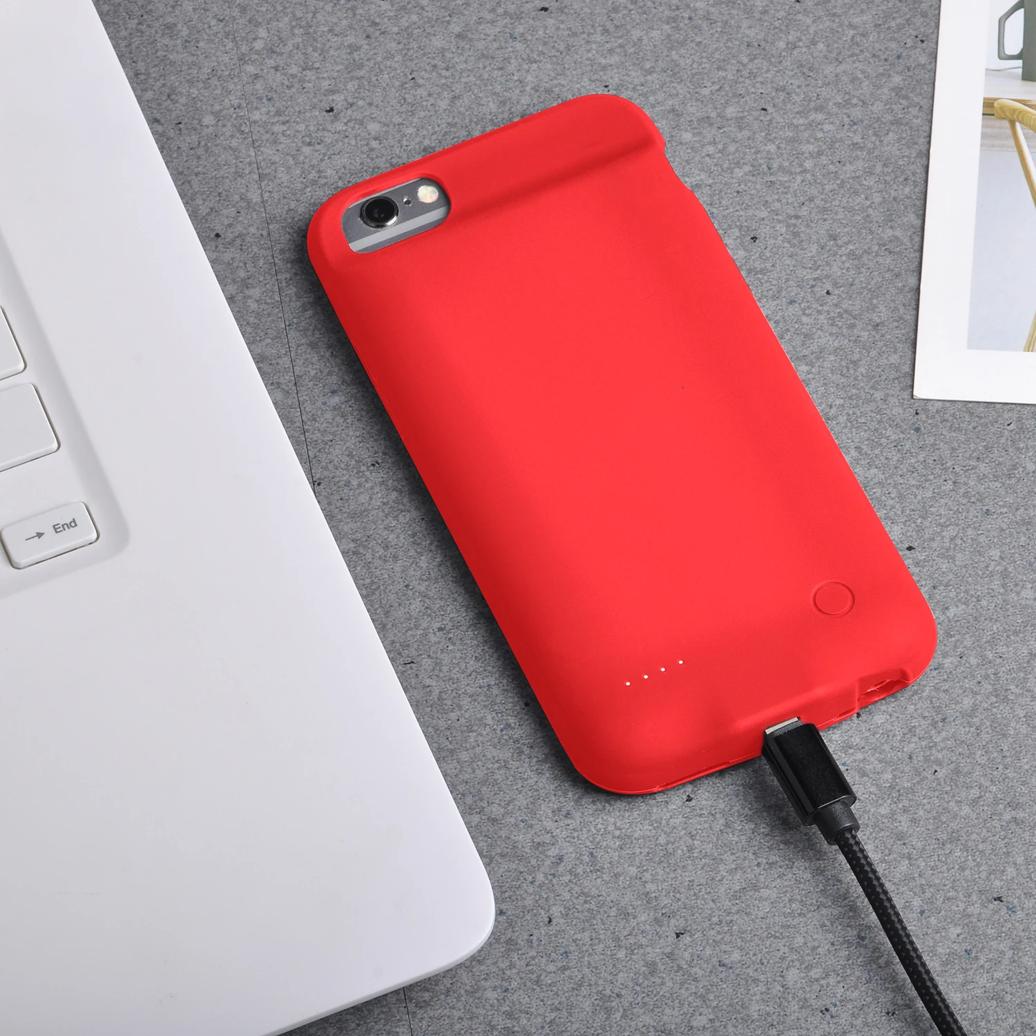 2800mAh Battery Charger Case for iPhone 6 6s 7 8 Power Bank Charging Ultra Slim External Back Pack thumbnail 4