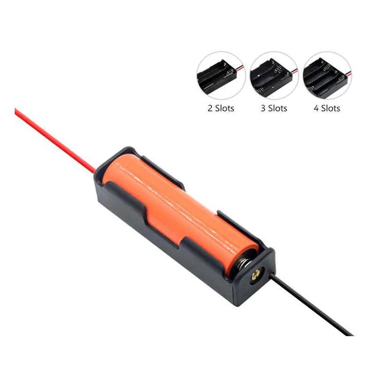 Hot Sell 18650 Power Bank Cases 1X 2X 3X 4X 18650 Battery Holder Storage Box Case 1 2 3 4 Slot Battery Container With Wire Lead thumbnail 6