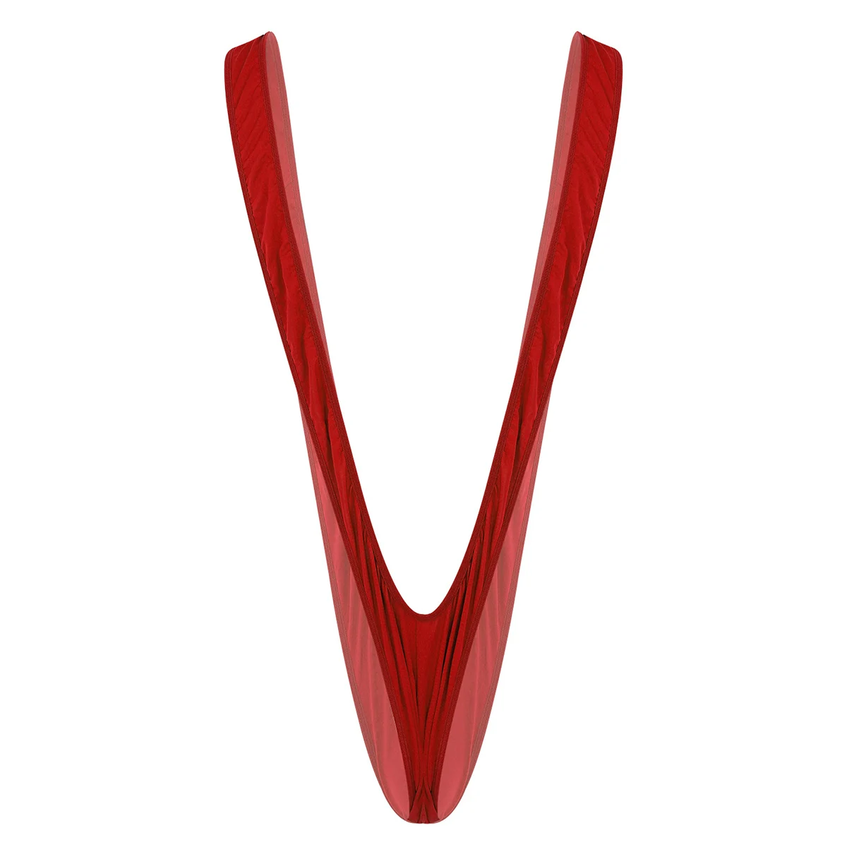 Sexy Men Mankini Thong Stretchy Open Deep V-shaped One-piece Swimsuit Bodysuit Male Lingerie Thong Swimwear Beach Wear Costume thumbnail 2