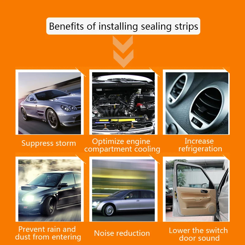 Car Door Seal Strip Auto Rubber Door Sealing Strips Car Door Protector Door Guard Noise Insulation Soundproof Z P D Type Seals thumbnail 3