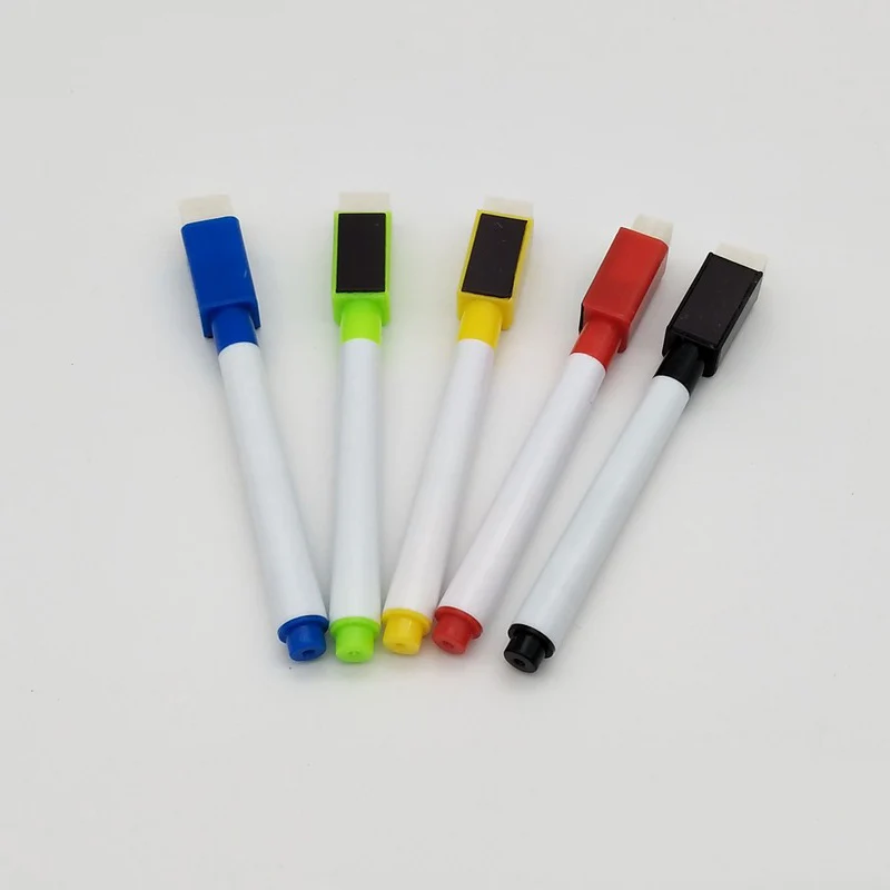 8pcs\set Erasable Colorful Black Whiteboard Pen Marker Magnetism and Brush Office School Stationery Supplies thumbnail 3