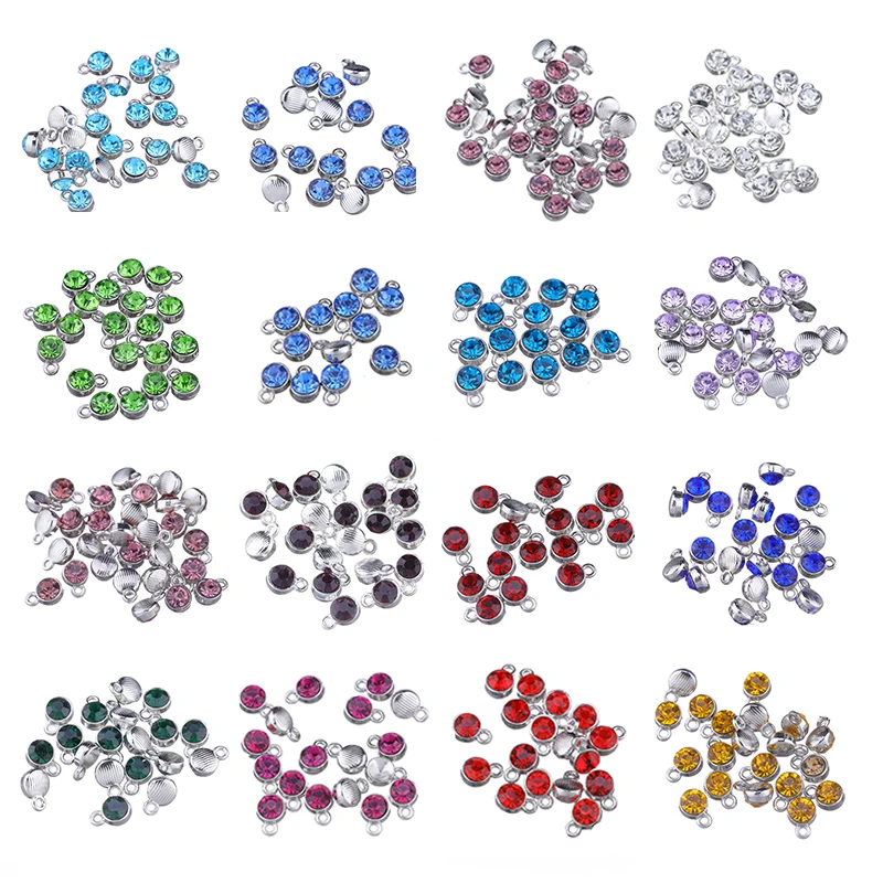 JUYA 30pcs/lot Crystal Birthstone Charms DIY Jewelry Making For Earrings Bracelet Anklet Making Keychain Necklace Pendant Crafts thumbnail 5
