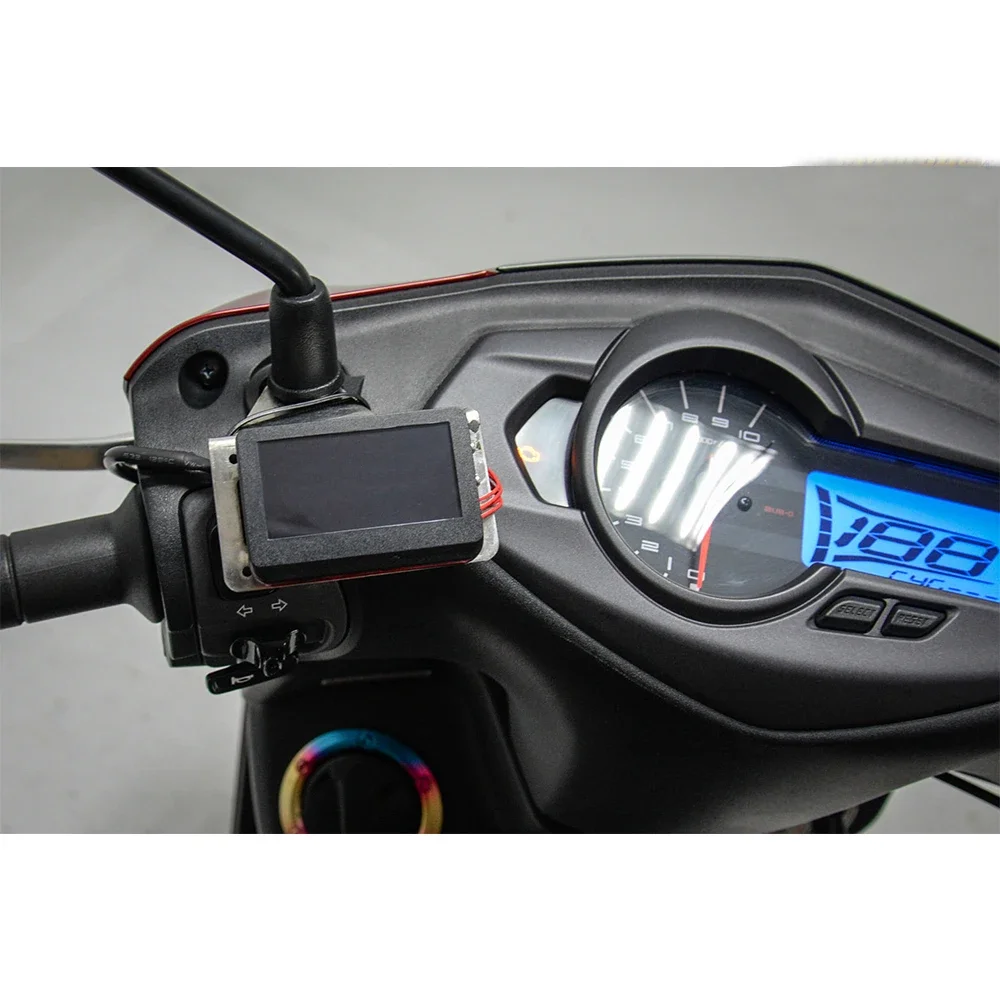 Koso Mini RPM Meter Digital Square LCD Display Tach Hour Meter Tachometer Gauge With Bracket thumbnail 6