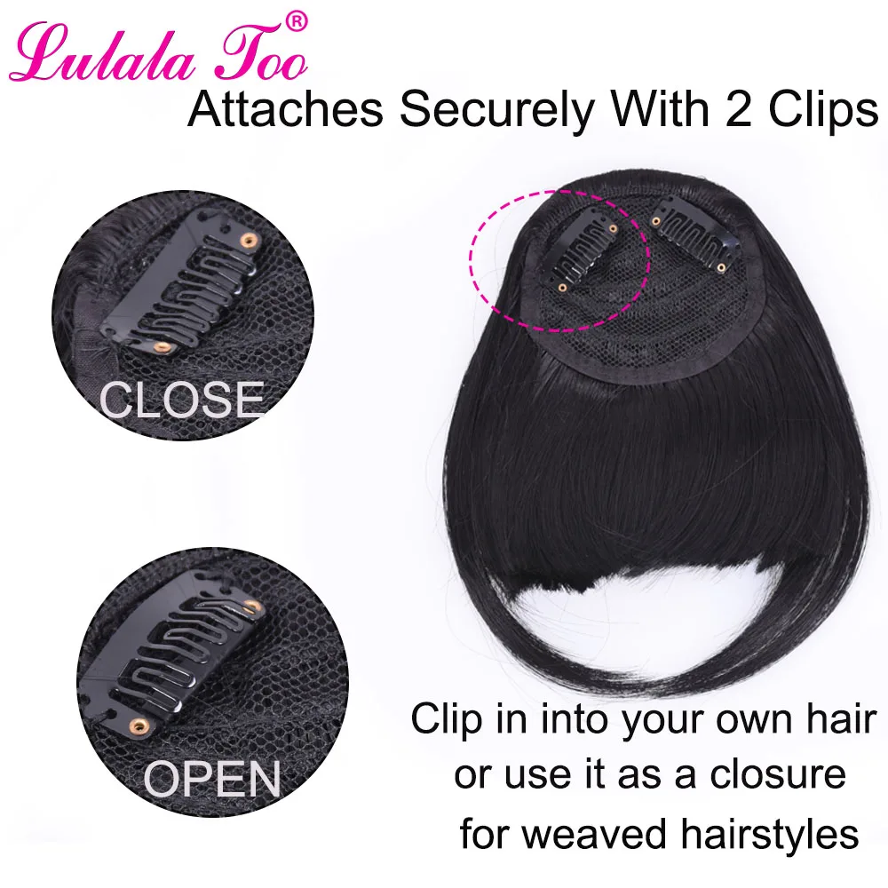 Synthetic Fake Hair Bun And Bang Set Heat Resistant Fiber Chignons HairPiece Ponytail Wig For Women Clip in Hair Extension thumbnail 2
