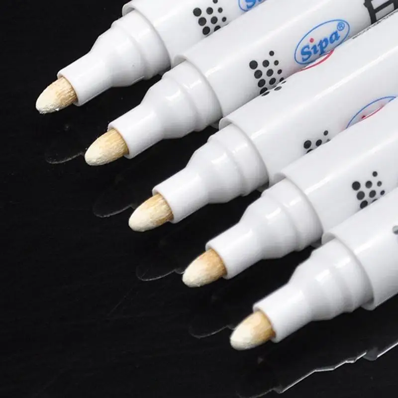 1pcs Metal Waterproof Permanent Marker Pen White Ink Blackboard Oily Supplies Teacher Pens For School Quick-drying Pen Mark T8Q7 thumbnail 4
