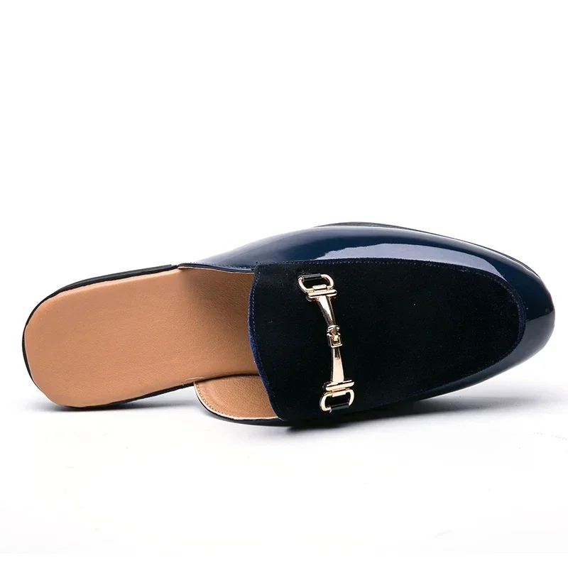Outdoor Men Breathable Half Shoes for Men Slide Slipper Brand Designer Italian Mens Casual Shoes Hot Sale Italian Loafers thumbnail 2