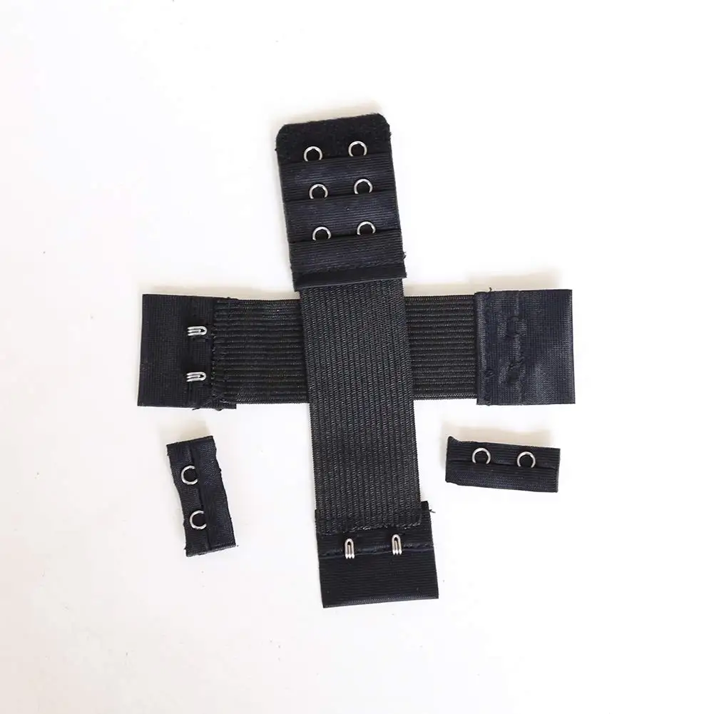 2Pcs Adjustable Elastic Band with Hooks for Wigs/Lace Closure/Lace Frontal Sewing Band Black thumbnail 2