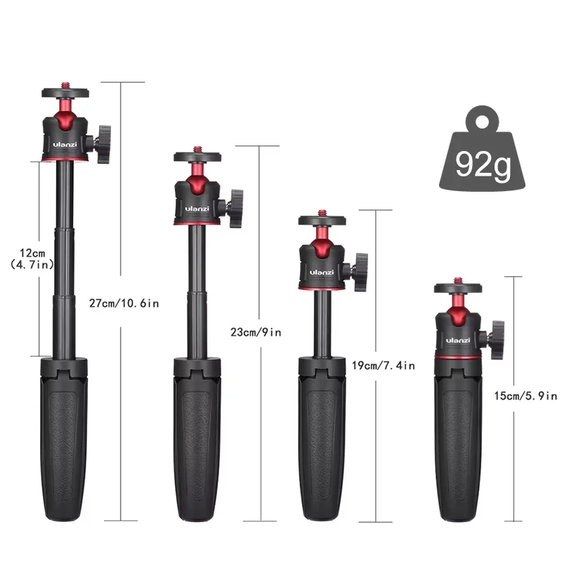 Ulanzi MT-08 Mini Tripod White Color Foldable Tripod Monopod  Mount 1/4'' Tripod Universal for DSLR Android iPhone Smartphone thumbnail 4