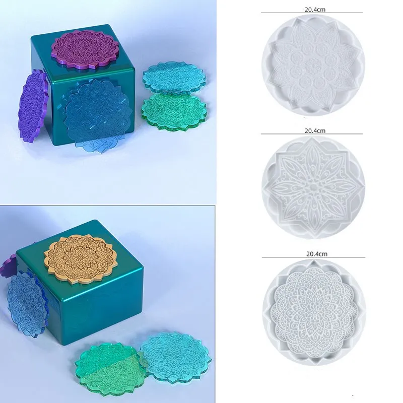 Silicone Mold For Resin Large Rectangle Tea Plate Coaster DIY Epoxy UV Resin Molds For Home Decoration Craft Making Art Supplies thumbnail 6
