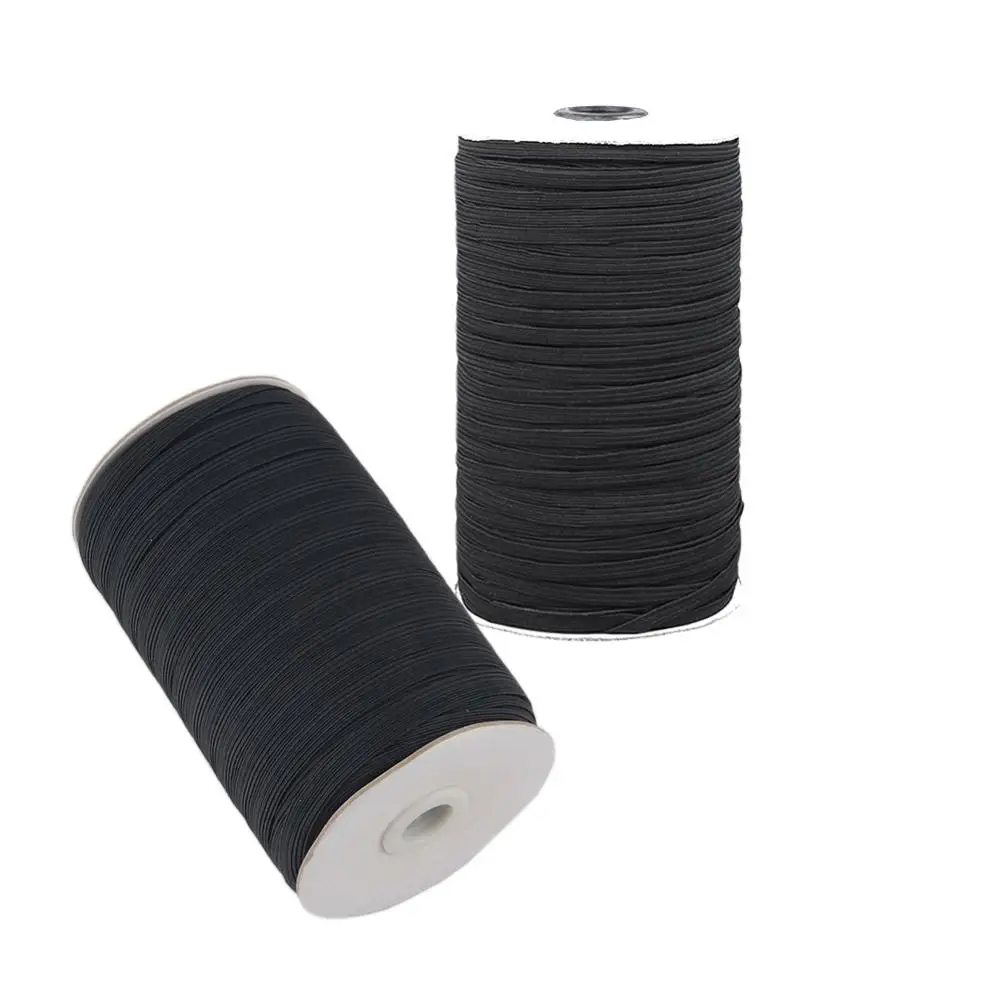 10yards Black / White Sewing Elastic Band Webbing Spandex 3mm ~ 15mm for Clothes Garment Trousers Belt Sewing DIY Accessories thumbnail 3