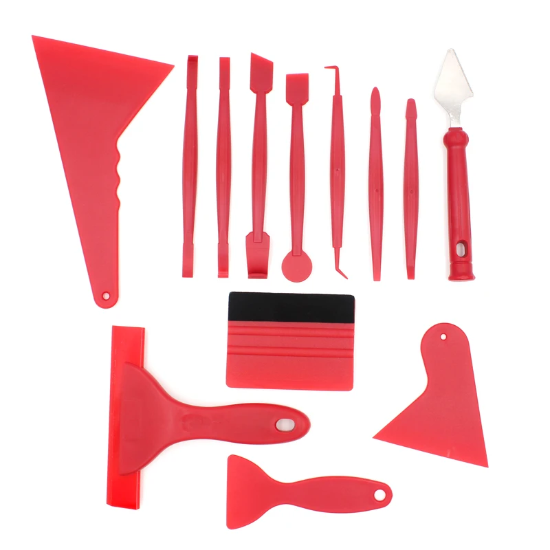 7/13pcs Car Vinyl Film Wrapping Tools Car Sticker Film Scraper Kit Auto Felt Squeegee Scraper Set Knife Decal Plaste Accessories thumbnail 5