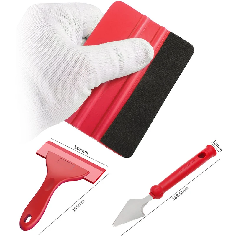 7/13pcs Car Vinyl Film Wrapping Tools Car Sticker Film Scraper Kit Auto Felt Squeegee Scraper Set Knife Decal Plaste Accessories thumbnail 3