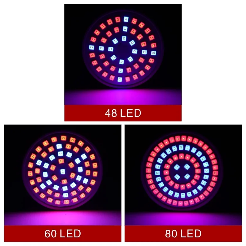 Led Grow Bulb E27 E14 GU10 MR16 B22 220V Hydroponic Growth Light 3w 4w 5w Full Spectrum For Flower Plant Hydroponic Growing Lamp thumbnail 3