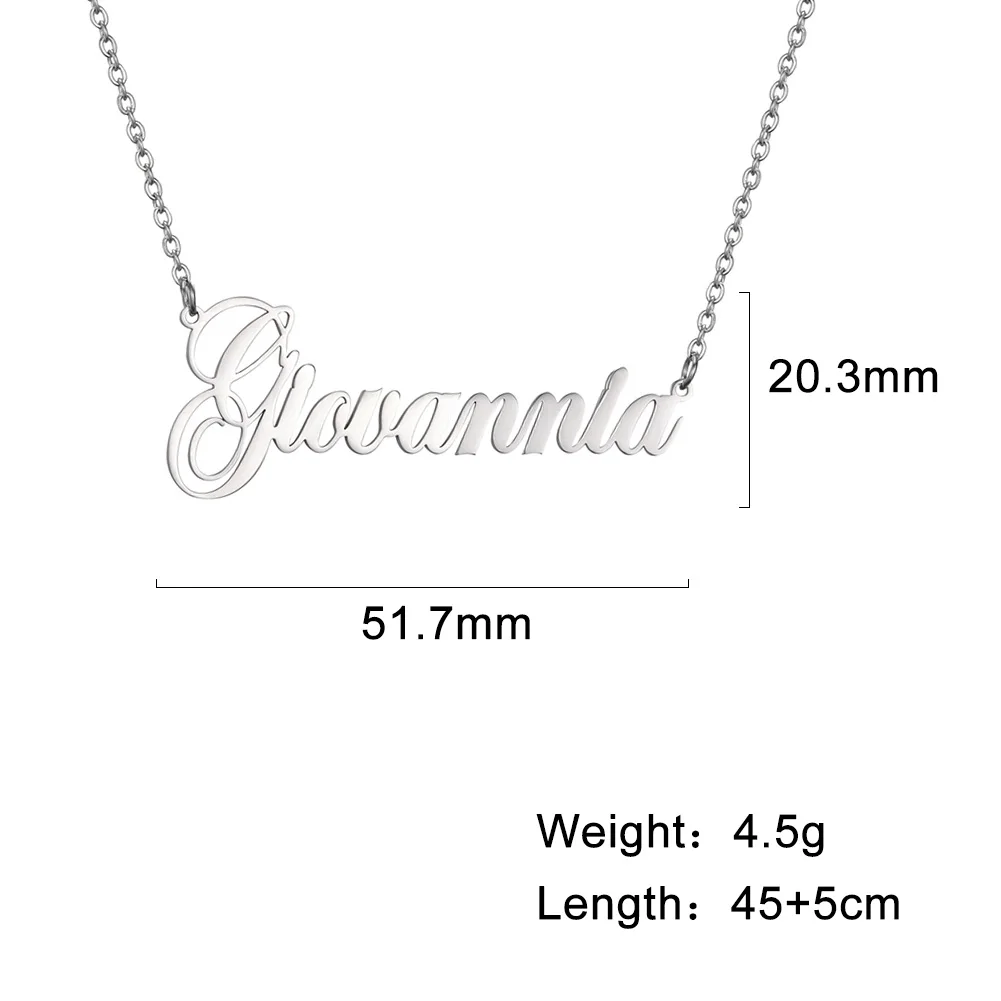 Sipuris Custom Name Necklace Personalized Golden Choker Stainless Steel Necklace For Women Man Customized Jewelry Weddings Gifts thumbnail 6