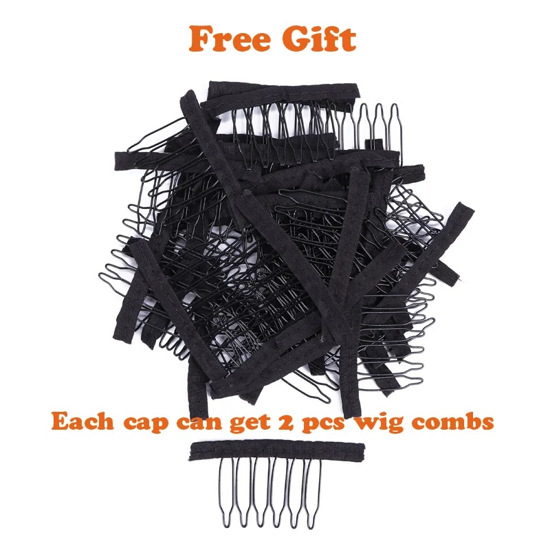 Plussign Wig Caps For Making Wigs 1Pcs U Part Ventilated Wig Cap With 2Pcs Hair/WIG Combs Mesh Dome Cap Small Medium Large Size thumbnail 6