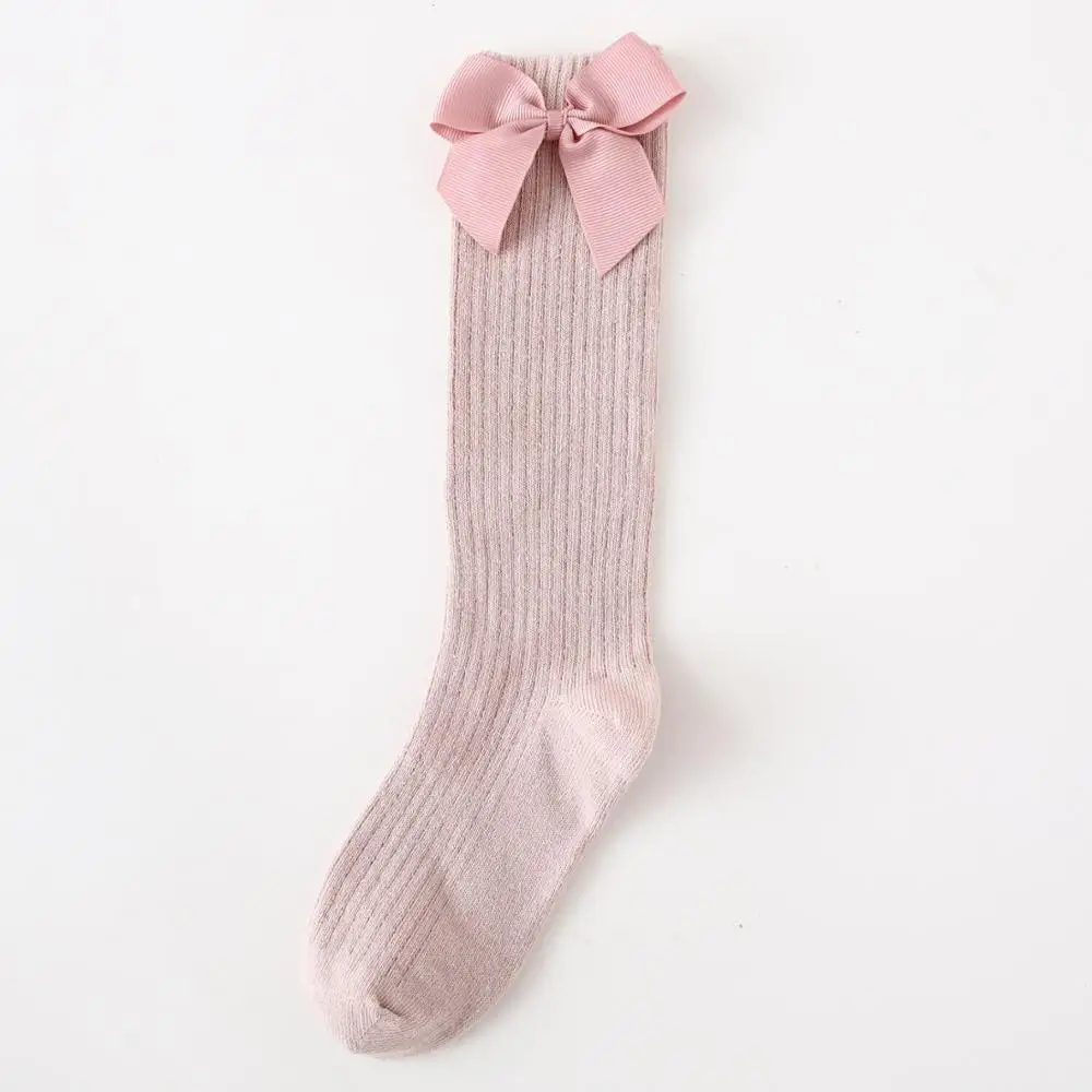 Children's Sock Girls Knee High Socks With Bows Stripped Toddlers Long Socks Kids School Sock Infant Baby Socken thumbnail 5