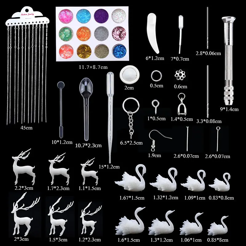 16 Styles Epoxy Casting Molds Set Silicone UV Casting Tools Kits Resin Casting Molds For Jewelry Making DIY Earring Findings thumbnail 4