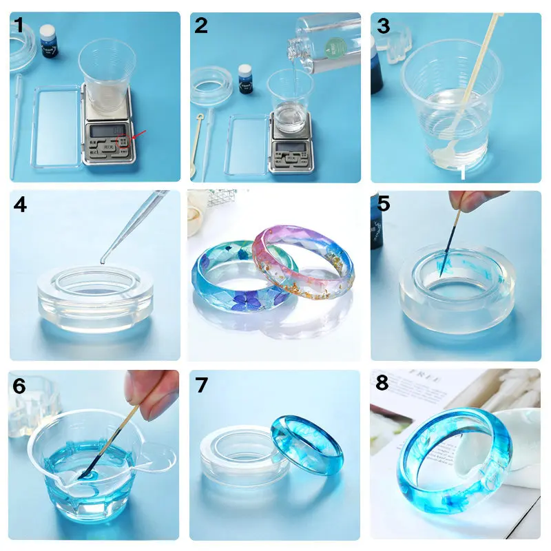 16 Styles Epoxy Casting Molds Set Silicone UV Casting Tools Kits Resin Casting Molds For Jewelry Making DIY Earring Findings thumbnail 6