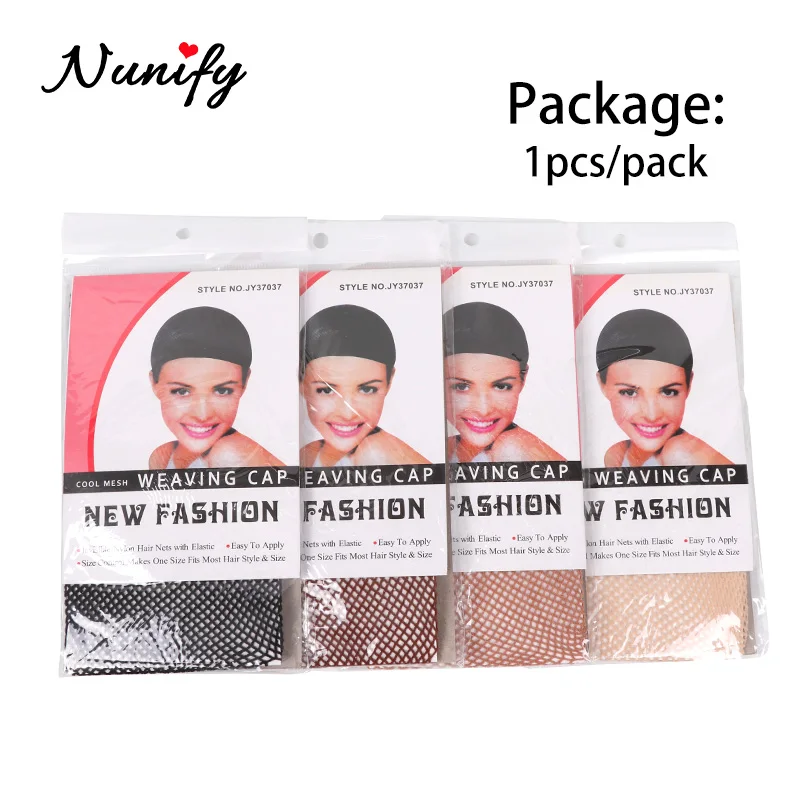 Nunify 2 Pieces/Pack Wig Cap Hair Mesh Wig Hair Nets Wig Liner Hairnets Snood Glueless Dome Wig Cap Stretchable Elastic Hair Net thumbnail 4