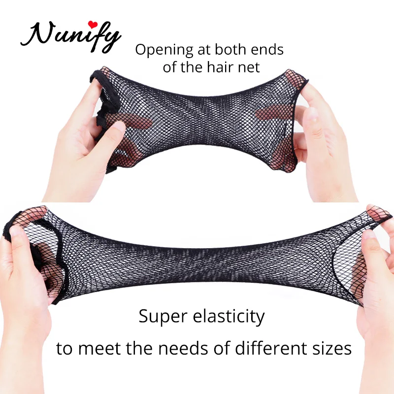 Nunify 2 Pieces/Pack Wig Cap Hair Mesh Wig Hair Nets Wig Liner Hairnets Snood Glueless Dome Wig Cap Stretchable Elastic Hair Net thumbnail 6