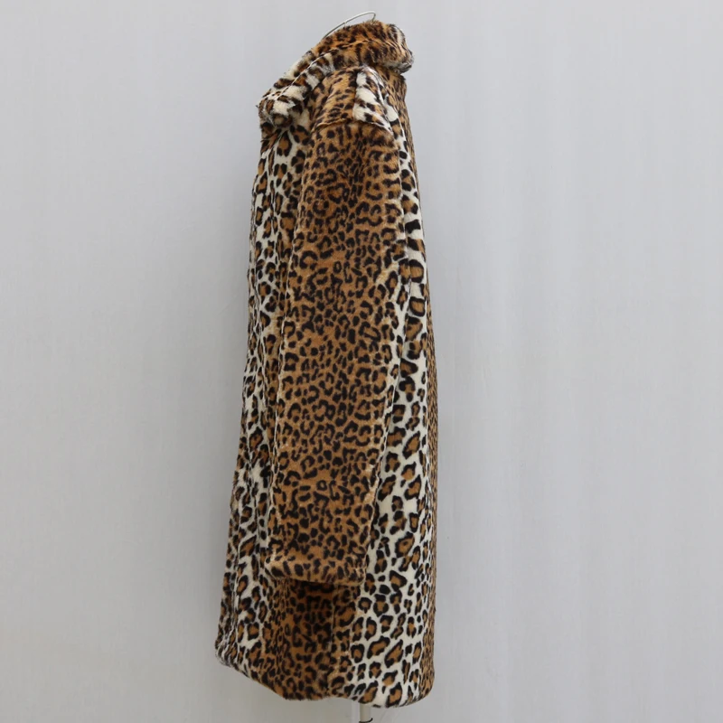 Winter Mink fur Long Section Men fur Coat Men's Business Casual Leather Jacket Fleece Warm Thick Fake Fur Coat thumbnail 4