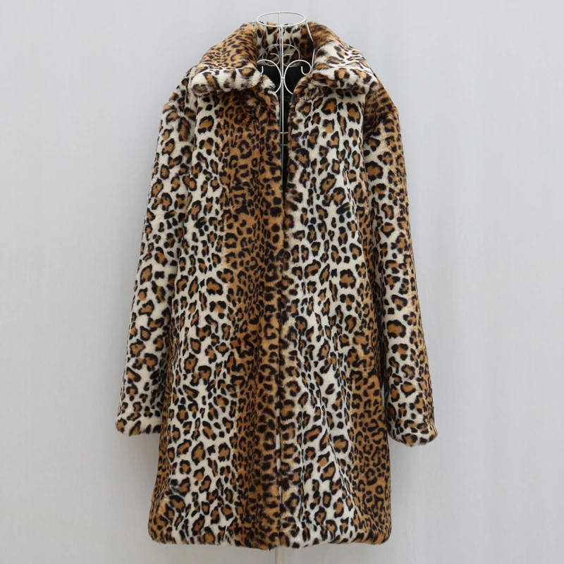 Winter Mink fur Long Section Men fur Coat Men's Business Casual Leather Jacket Fleece Warm Thick Fake Fur Coat thumbnail 3