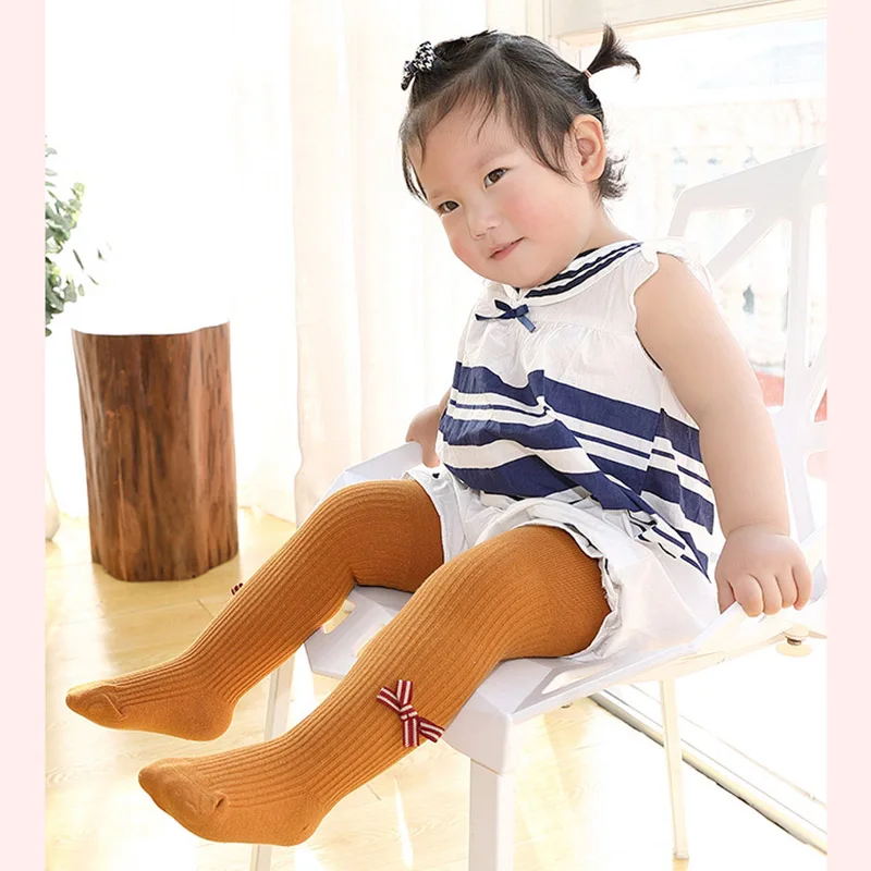 Cotton Tights for Girls Cute Bowknot Pink Pantyhose Children Summer Breathable Baby Girl Tights Kid Black Stockings for 0-9year thumbnail 4