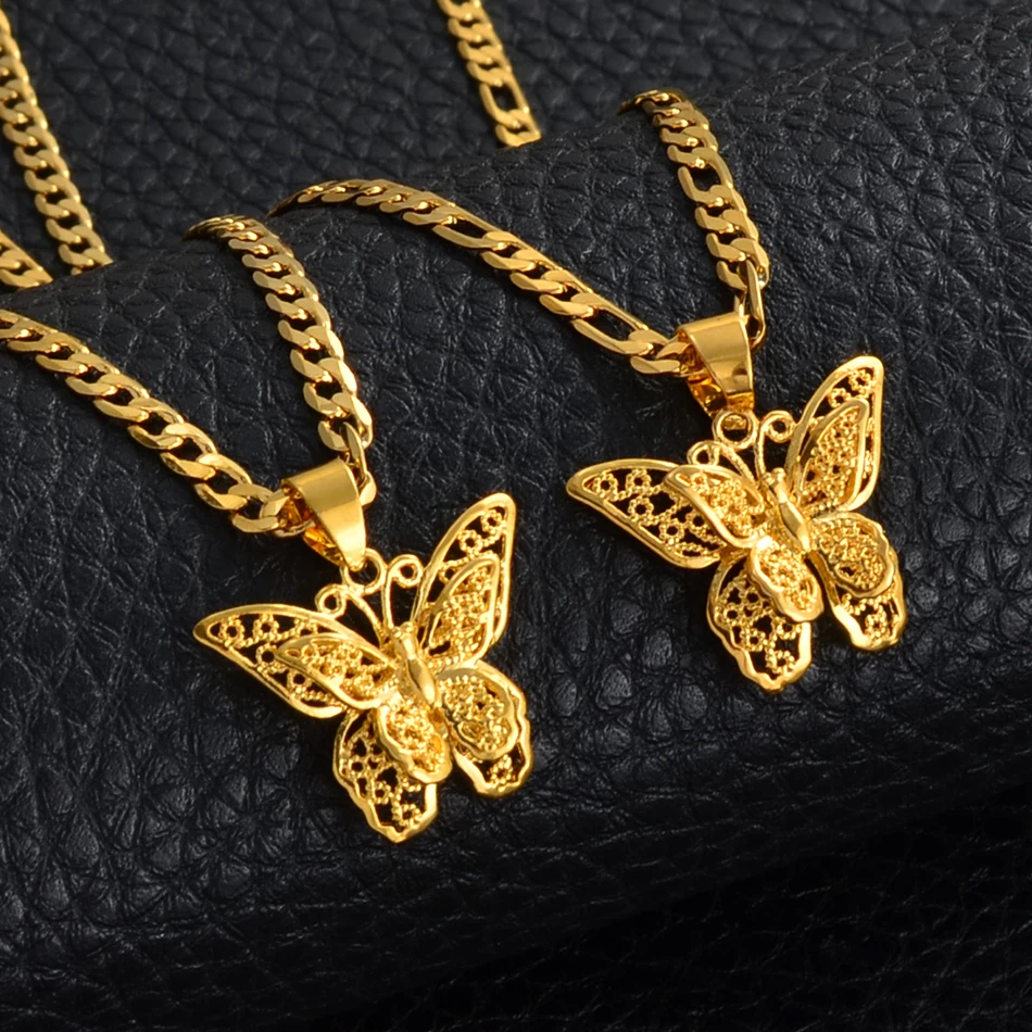 Anniyo Butterfly Necklaces Women Gold Color Butterfly Pendant Jewelry Foot Chain African Arab and Middle Eastern #006209C thumbnail 5