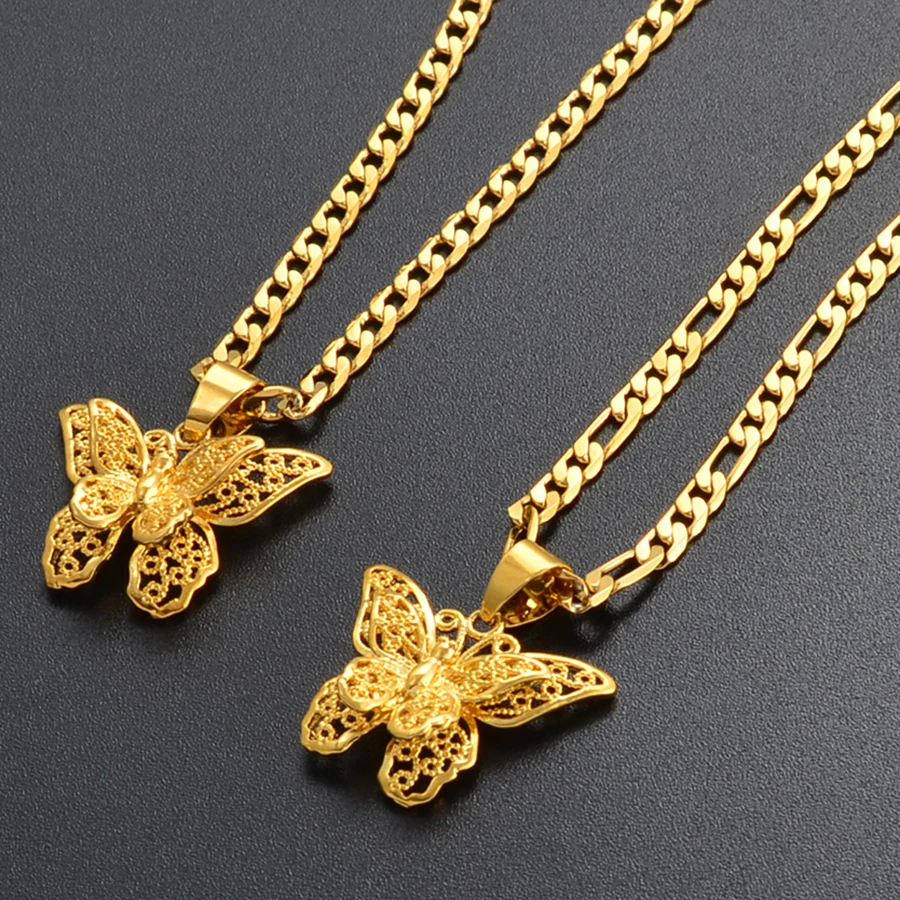 Anniyo Butterfly Necklaces Women Gold Color Butterfly Pendant Jewelry Foot Chain African Arab and Middle Eastern #006209C thumbnail 2