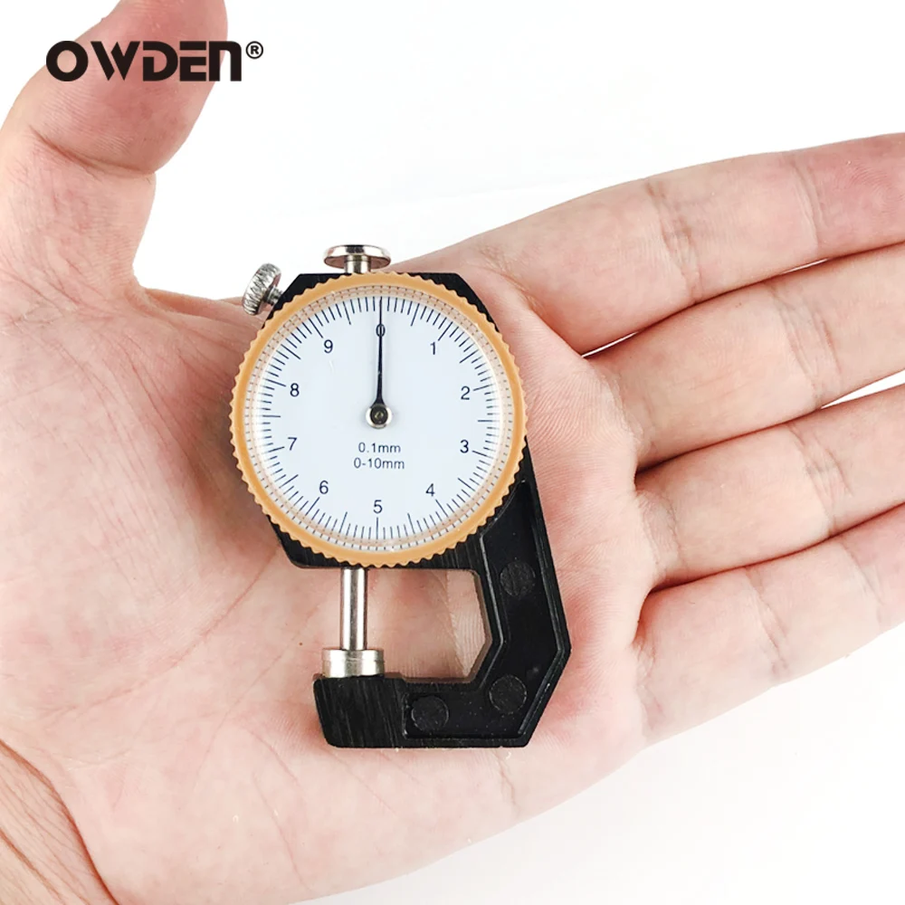 OWDEN Micrometer-Tester 0-10mm Dial Thickness Gauge Leather Paper Thickness Meter Tester thumbnail 3