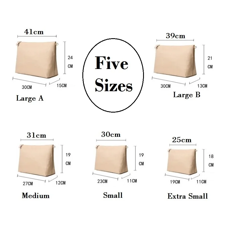 Purse Insert Organizer Nylon Large Tote Bag Organizer Insert Handbag Women's Handbag Organizers Neceser Maquillaje Mujer thumbnail 2