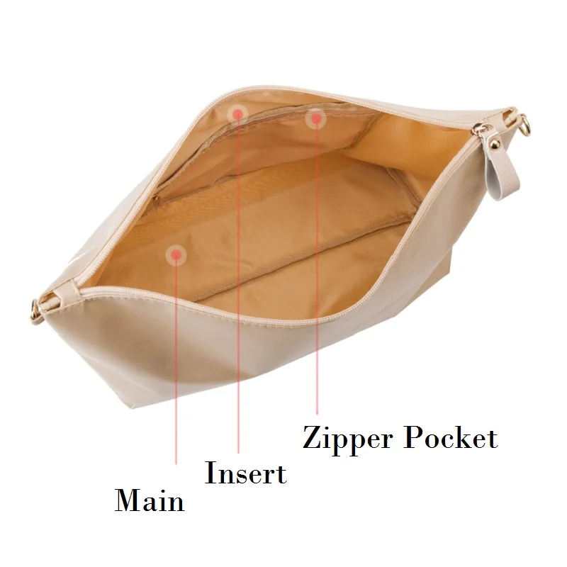 Purse Insert Organizer Nylon Large Tote Bag Organizer Insert Handbag Women's Handbag Organizers Neceser Maquillaje Mujer thumbnail 5