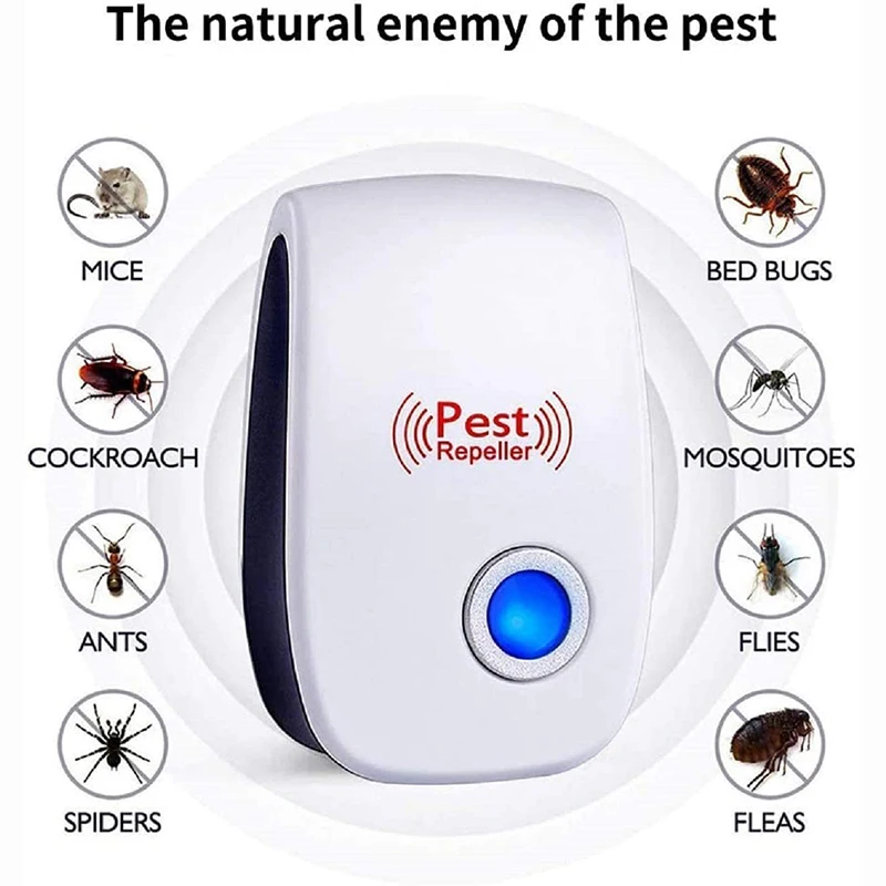 1/3/4/6Pack Ultrasonic Electromagnetic Mosquito Anti Mouse Insect Repeller Rat Cockroach Control Household Pest Reject Repellent thumbnail 2