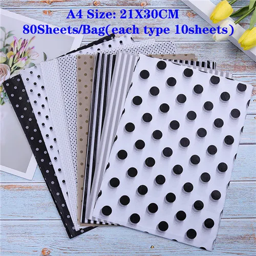 80pcs A4 Heibai