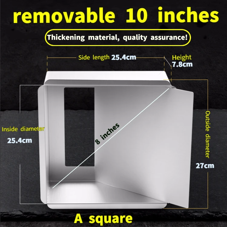 Square 10 inches
