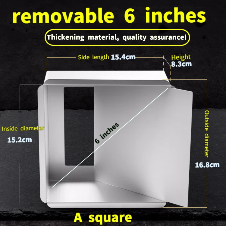 Square 6 inches