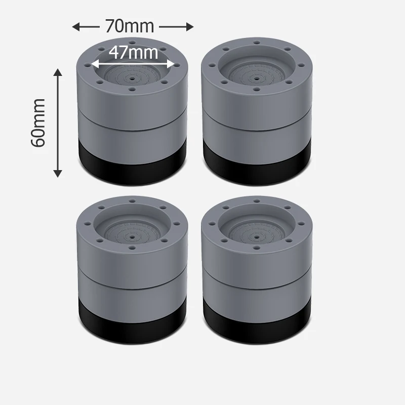 4pcs Gray 60mm