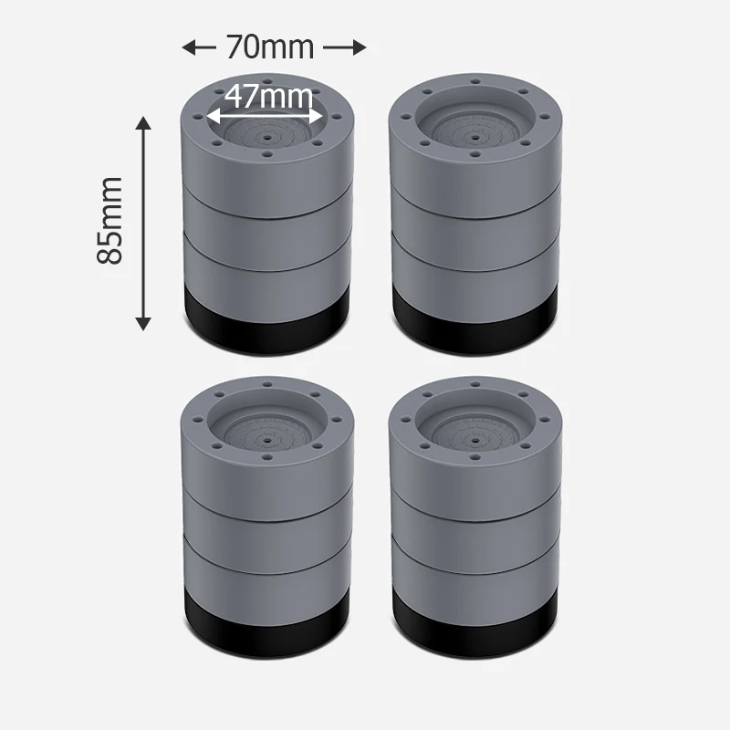 4pcs Gray 85mm