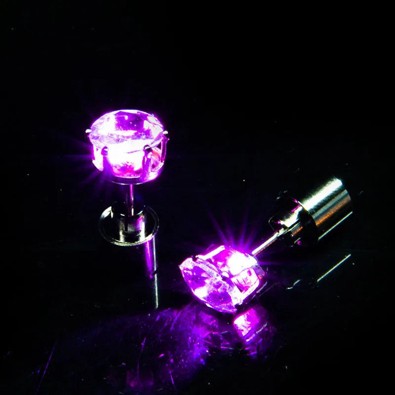 Pink light earring