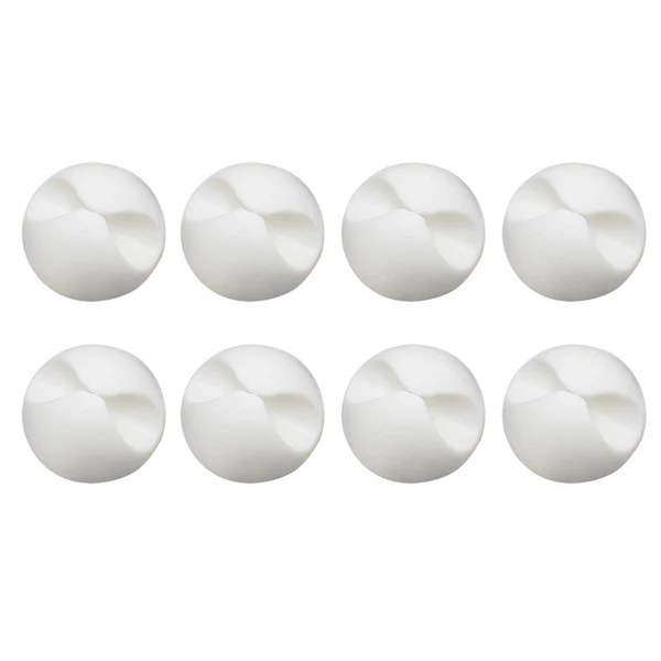 8pcs white