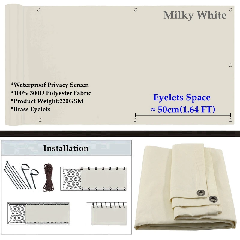Milky 50cm Eyelets