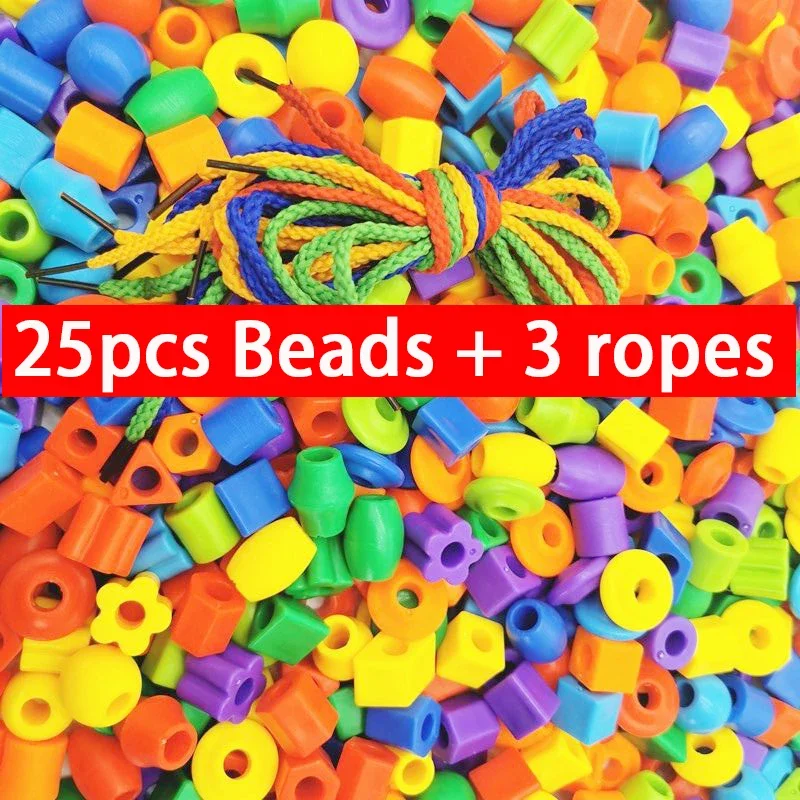 25pcs Beads 3 Ropes