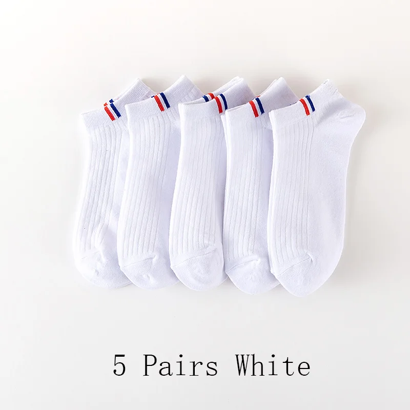 5 Pairs White